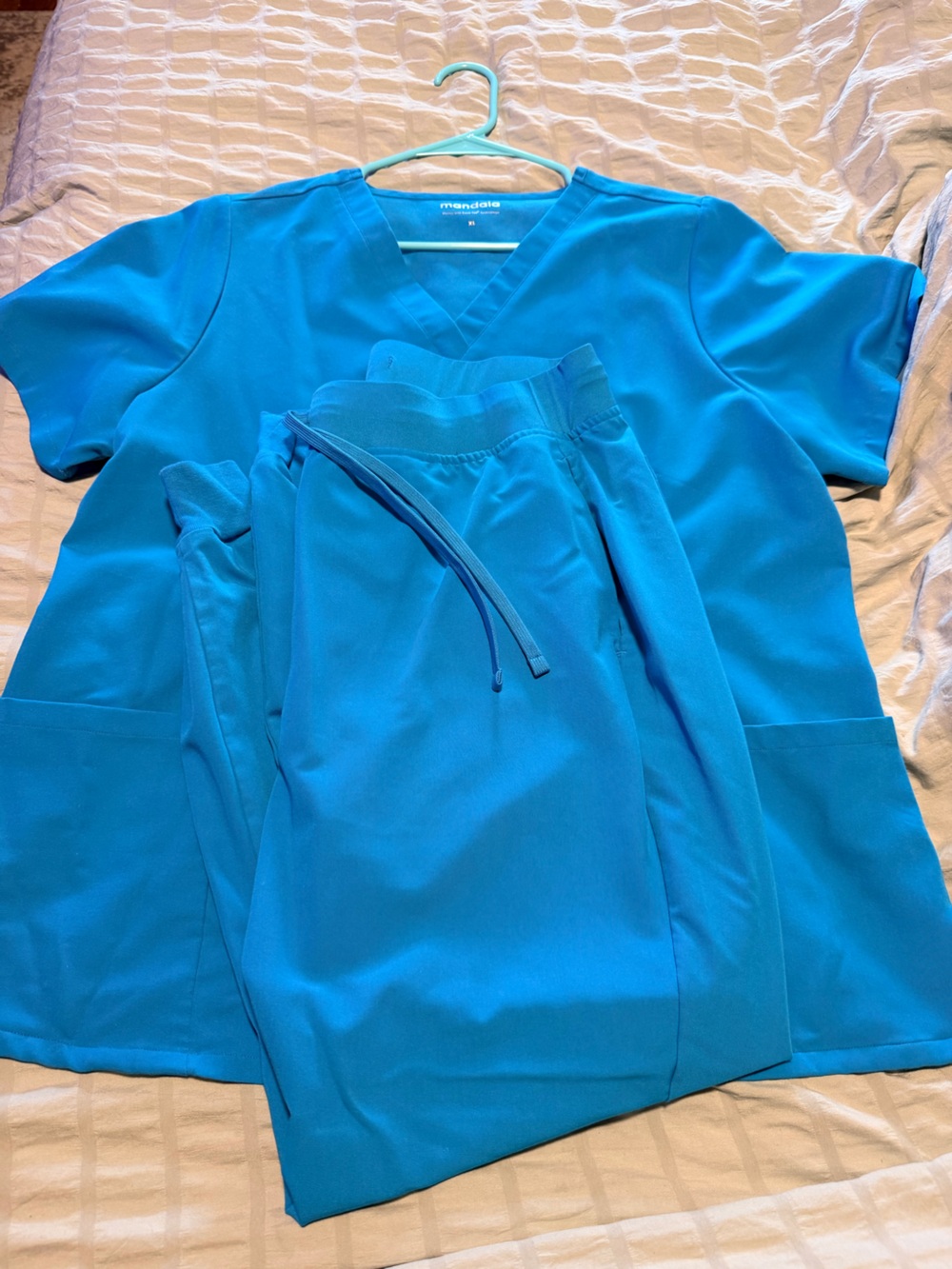 Mandala Scrub Set- Pacific Blue